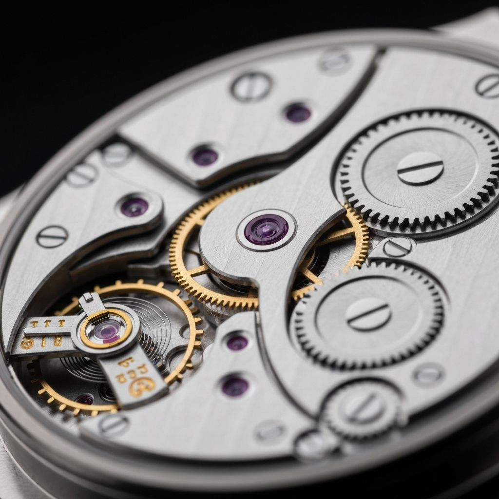 Luxury watch detail and craftsmanship